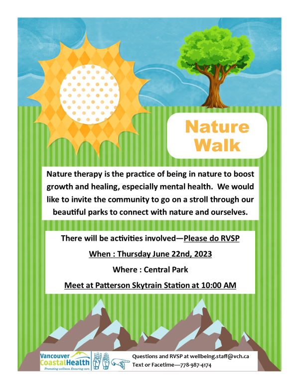 Flyer about Nature Walk