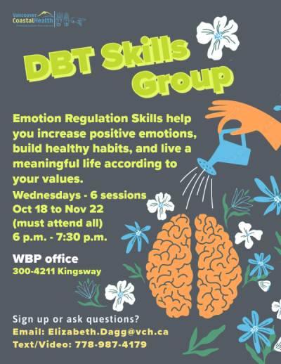 flyer about DBT Skills Group