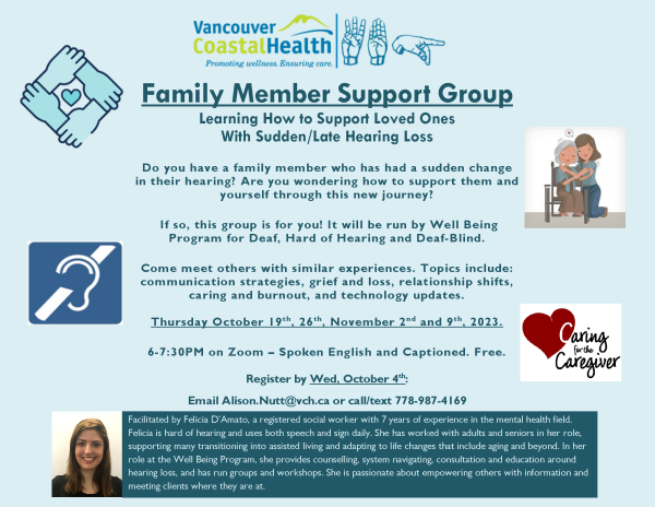 Flyer about Family Support Group