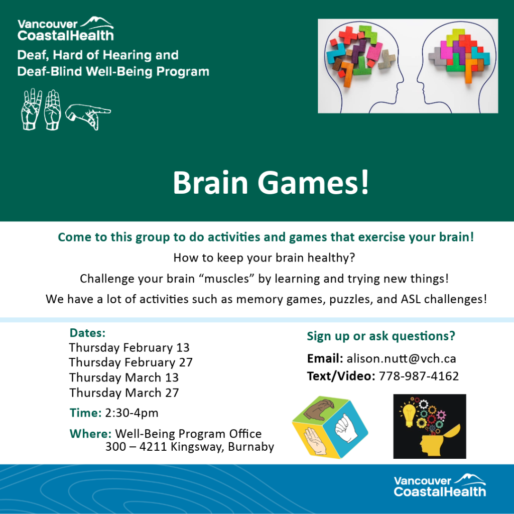 Flyer about brain games