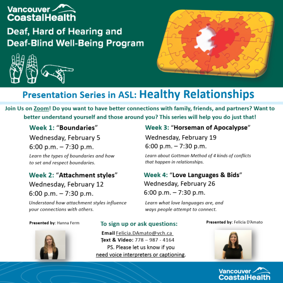 Flyer about Relationships Series in Feb 2025